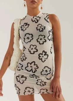 Silk X Peppermayo Mould Me Mesh Mini Dress - Glazed Floral -Peppermayo Shop af0306614a074a8d9ed7e0dfd1218c76