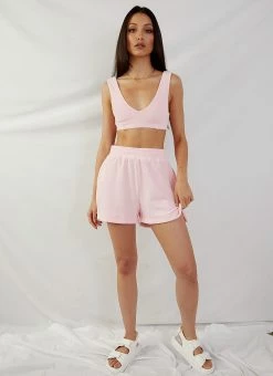 Peppermayo Exclusive Cote Dazur Terry Crop - Pink -Peppermayo Shop b1109ac29957444ba7dce01bb17e433c