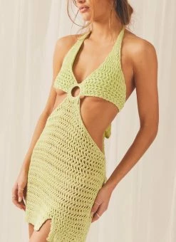 Peppermayo Exclusive Heaven Crochet Dress - Sage Green -Peppermayo Shop b3ecaeab175e4f4891a71b2bd478fb99