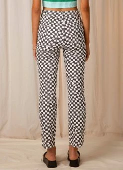 Peppermayo Exclusive Electric Avenue Pants - Warped Check -Peppermayo Shop bb92fcd5f7f24822b7fe659dede56119