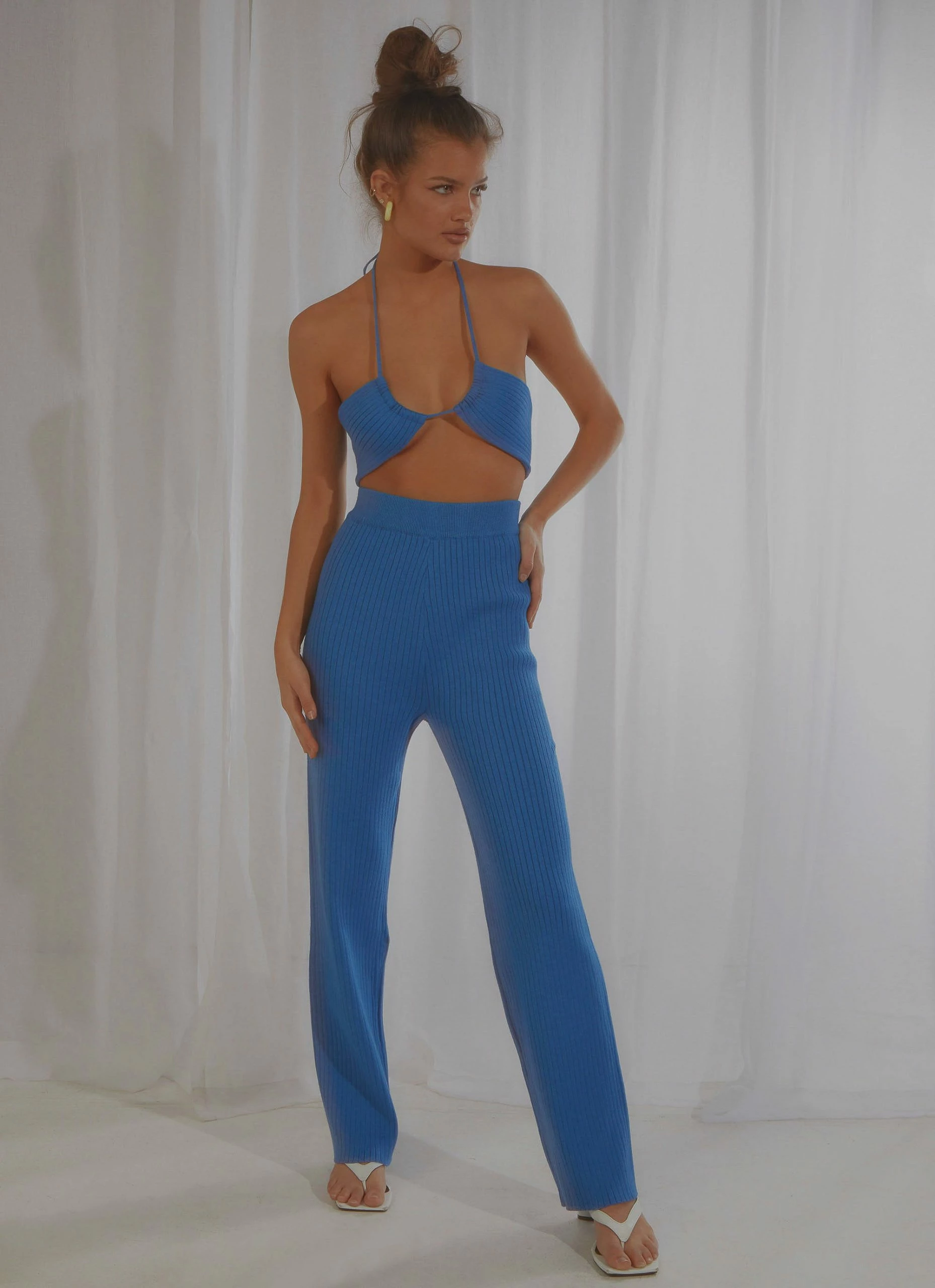 Peppermayo Exclusive Only Vice Knit Pants - Cobalt 4 Peppermayo Exclusive Only Vice Knit Pants - Cobalt - Image 2