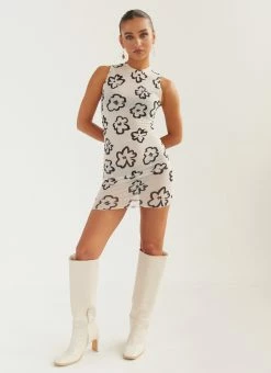 Silk X Peppermayo Mould Me Mesh Mini Dress - Glazed Floral -Peppermayo Shop bf199b8189044c88a2f044a3e6920e00