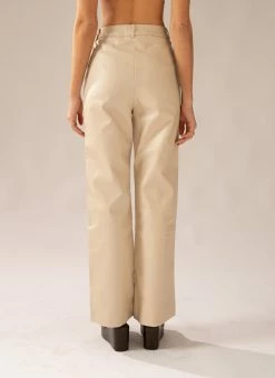 Peppermayo Exclusive Bad To The Bone PU Pants - Stone -Peppermayo Shop c3759c9651a147fb89ac605ffdde603b