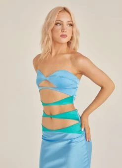 Riley Hubatka X Peppermayo Sweet Days Crop Top - Azure -Peppermayo Shop c78c84e413a442ea894d046470a418b6