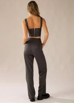 Peppermayo Exclusive Mia Suit Pants - Charcoal -Peppermayo Shop c793722f6e814197a2059f6162af6059