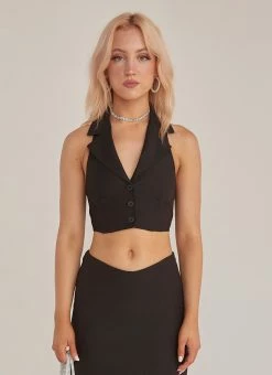 Riley Hubatka X Peppermayo Sound Check Vest Top - Noir