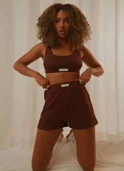 Peppermayo Exclusive PM Basic Organic Cotton Shorts - Choc Brown -Peppermayo Shop c95b8de08723450ba3821bc30536914a