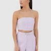 4TH & RECKLESS Tropez Leather Top - Lilac