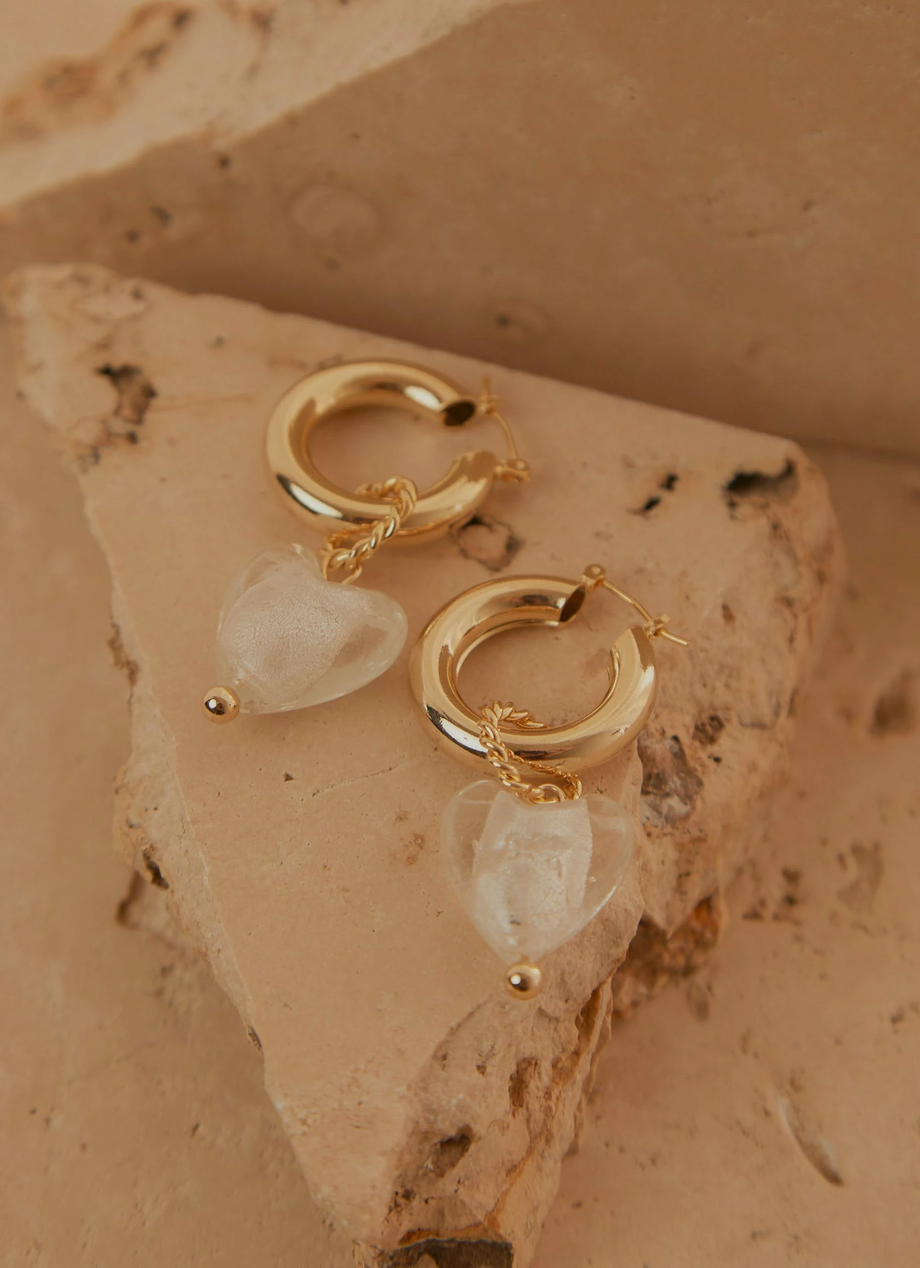 Peppermayo Lana Earrings - Clear Gold 5 Peppermayo Lana Earrings - Clear Gold - Image 3