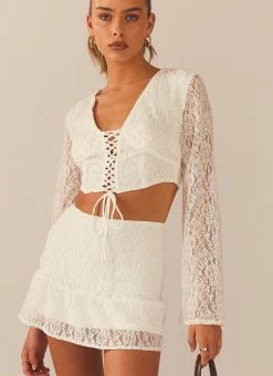 Peppermayo Exclusive Free & Wild Lace Top - Ivory