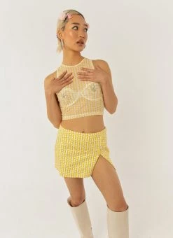 Peppermayo Exclusive Patience Mesh Crop - Meadow Logo