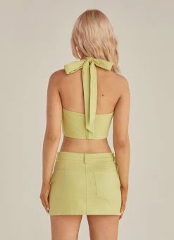 Riley Hubatka X Peppermayo Destination Bustier Drill Top - Sage -Peppermayo Shop ce8a3de60c5a4716b4c652a3f06f23f3