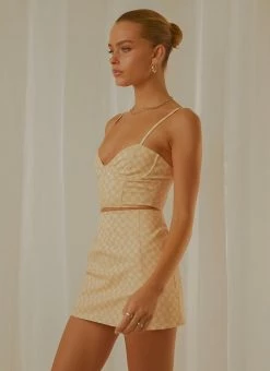 Peppermayo Exclusive Sunday Girl Bustier Crop - Neutral Check 10 Peppermayo Exclusive Sunday Girl Bustier Crop - Neutral Check -Peppermayo Shop cf02052b921843dfa8fbd2c61fc3f45e