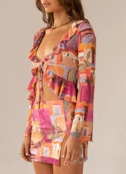 Peppermayo Exclusive Sweet And Sultry Tie Top - Sunset Building -Peppermayo Shop cf47da2782b74f259b8069560ba8fc51