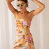 Peppermayo Exclusive Sun And Sand Bustier Mini Dress - Sunset Building