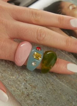 Peppermayo Exclusive Real Groove Resin Ring Set - Multi