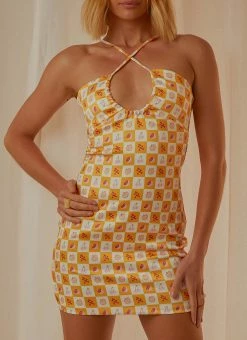 Peppermayo Exclusive Fruta Mini Dress - Fruity Check -Peppermayo Shop d46927b422c249aa98fd094307e1a6be