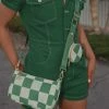 Riley Hubatka X Peppermayo Laguna Cross Body Bag - Green Check