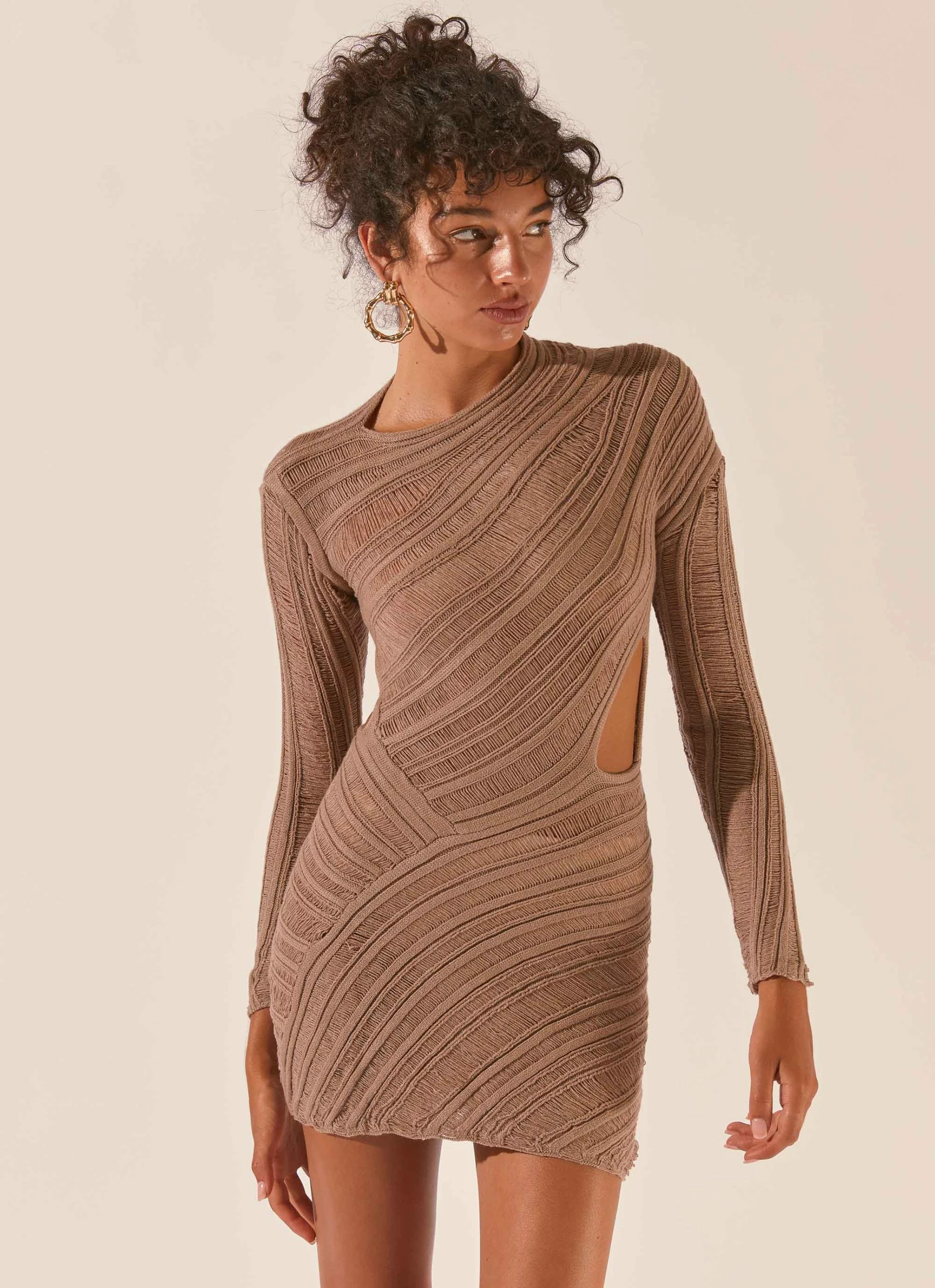 Peppermayo Exclusive Angels Wing Mini Dress - Taupe 3 Peppermayo Exclusive Angels Wing Mini Dress - Taupe
