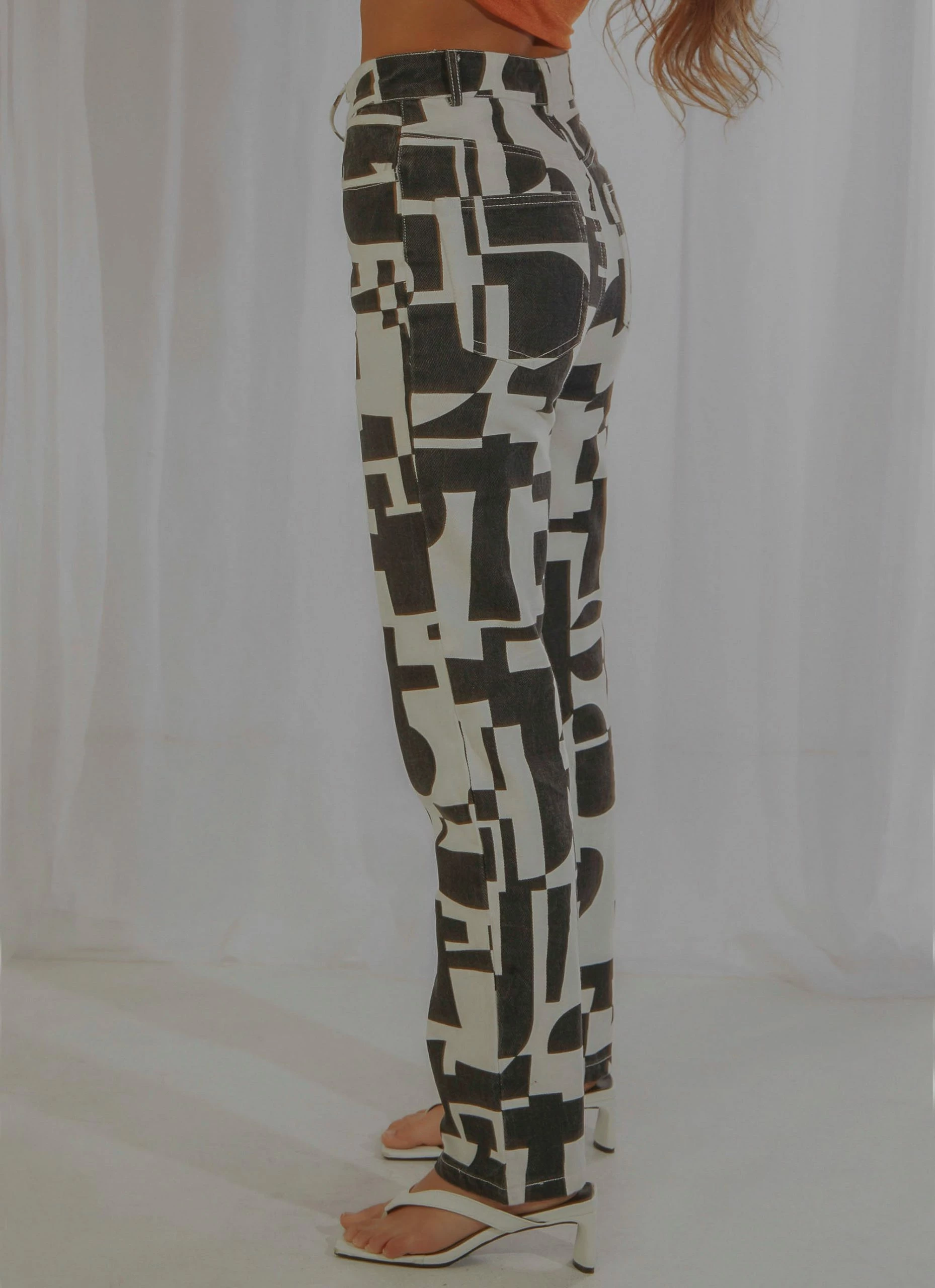 Peppermayo Exclusive Electric Avenue Pants - Black And White Geo 6 Peppermayo Exclusive Electric Avenue Pants - Black And White Geo - Image 4