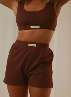 Peppermayo Exclusive PM Basic Organic Cotton Shorts - Choc Brown -Peppermayo Shop dc5a4bc9cd514d58ab0a7dbfc30e2e63