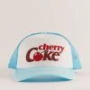 AMERICAN NEEDLE Enjoy Coke Sinclair Trucker - White And Blue -Peppermayo Shop df58d24070a14b79a718607eb6753607