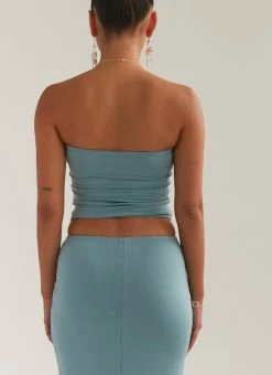 Silk X Peppermayo Organic Forms Tube Top - Antiqued Aqua -Peppermayo Shop df638f12f8154c378bfe162bb9605c21