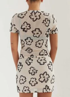 Silk X Peppermayo Structured Shapes Mesh Tee - Glazed Floral -Peppermayo Shop dfc7f22ad7a74104b0b31e8a83f06301