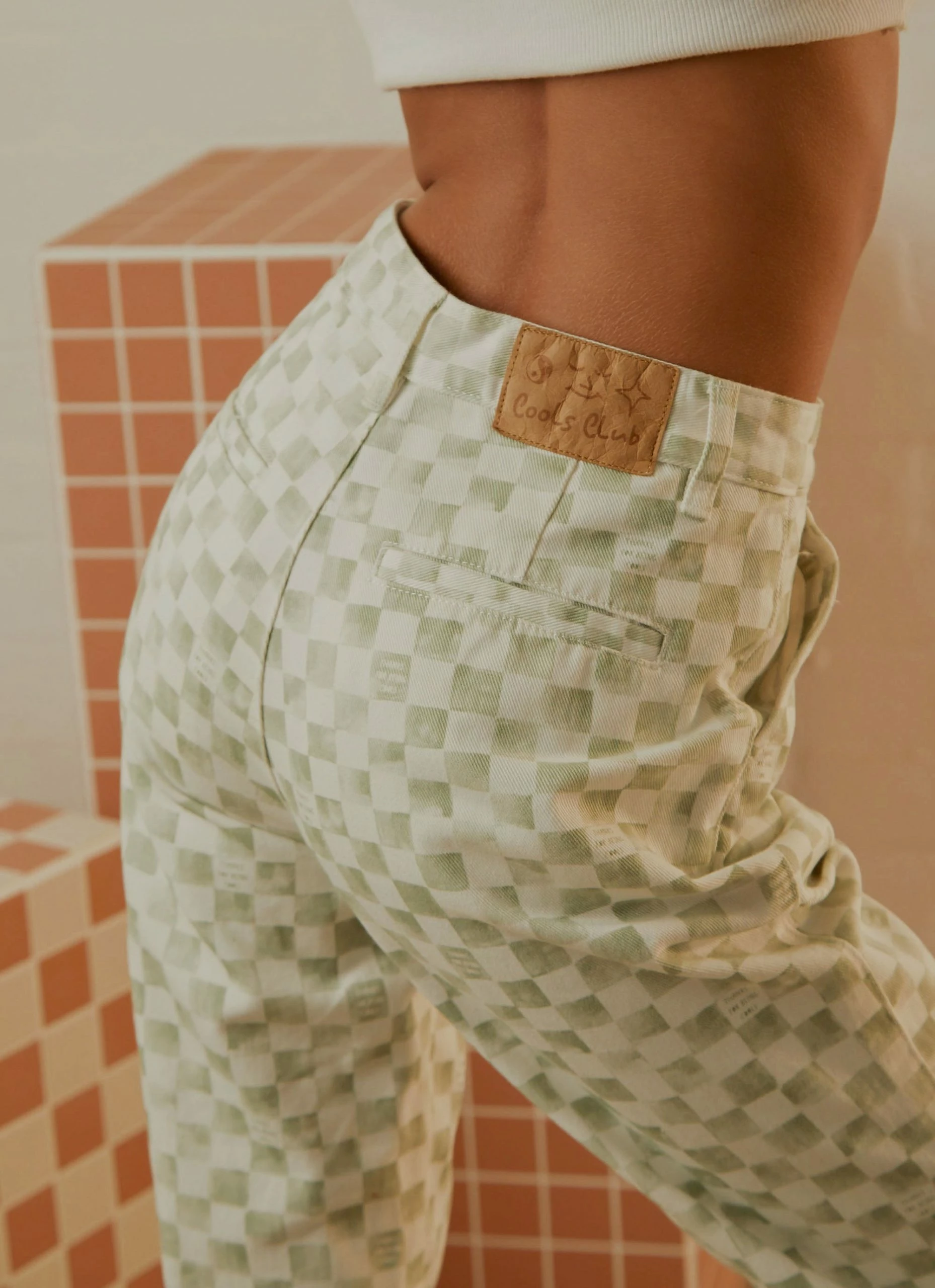 Cools Club California Pant - Sage Checker 7 Cools Club California Pant - Sage Checker - Image 5