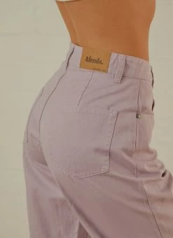Afends Shelby Hemp Twill Wide Leg Pant - Lilac -Peppermayo Shop e171776c6b3d43ada04786aafcb7d8a5