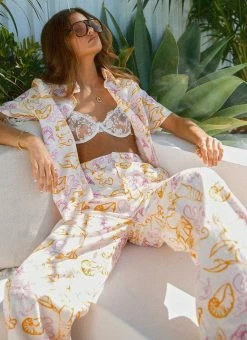 Peppermayo X Rikki Day Sicilian Linen Pants - Oceanus