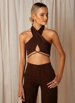 Peppermayo Exclusive On The Run Crop - Choc Brown -Peppermayo Shop e238821edaf8415ebc1c76d0c3c42d22