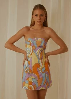 Peppermayo Exclusive Life Of The Party Tube Mini Dress - Retro Swirl -Peppermayo Shop e24c10a1021d4e2d821b4d966f7aa3b3