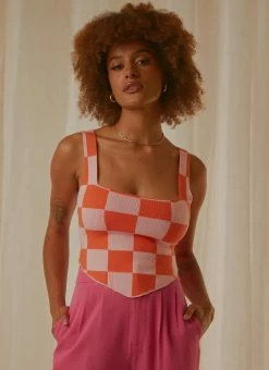 Peppermayo Exclusive Alfresco Nights Bustier Top - Pink Check -Peppermayo Shop e43632562e2d4d02bff2a38b17f3387e