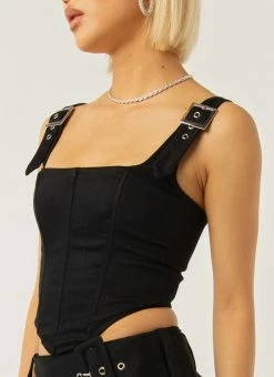 Peppermayo Exclusive Surrender Bustier - Black -Peppermayo Shop e4c5903a12904d77af30048b807ddb76