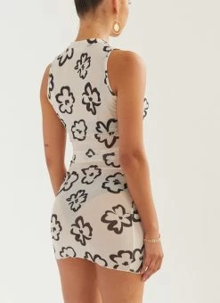 Silk X Peppermayo Mould Me Mesh Mini Dress - Glazed Floral -Peppermayo Shop e5d56445f9384a9e9b2dc91d2eccc8b7