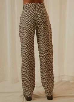 Peppermayo Exclusive Set The Tone Suit Pants - Choc Warped Check -Peppermayo Shop e9d41da683f04bfdac62bd12e825f081