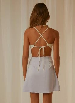 Peppermayo Exclusive Olympia Mini Dress - Lilac And Ivory -Peppermayo Shop ec79752852674bf885ae04e1e2acc4e2