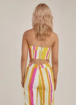 Riley Hubatka X Peppermayo Refreshments Bustier Top - Sunset Stripe -Peppermayo Shop edaa6a71546041aa87aa7d1ba924aa2b