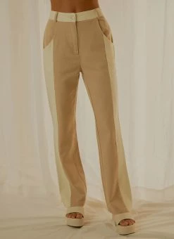 Peppermayo Exclusive Rhye Contrast Pants - Nude -Peppermayo Shop eefb27e4f126434aa9470179ffe06475