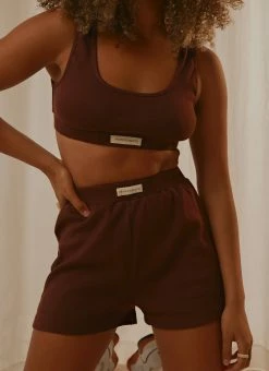 Peppermayo Exclusive PM Basic Organic Cotton Shorts - Choc Brown