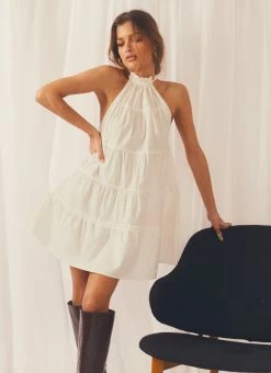 Peppermayo Exclusive Liv Tier Dress - White