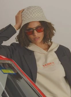 Vacancy Supply Blaze Bucket Hat - White-Creme