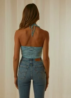 Peppermayo Girls Night Halter Top - Blue -Peppermayo Shop f8afd2e92bbc4c1e9bbb4415239f56f2