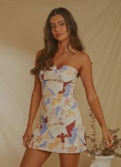 Peppermayo Exclusive Sun And Sand Bustier Mini Dress - Abstract Resort -Peppermayo Shop fc48417fafa94e4899c300b36343d90b