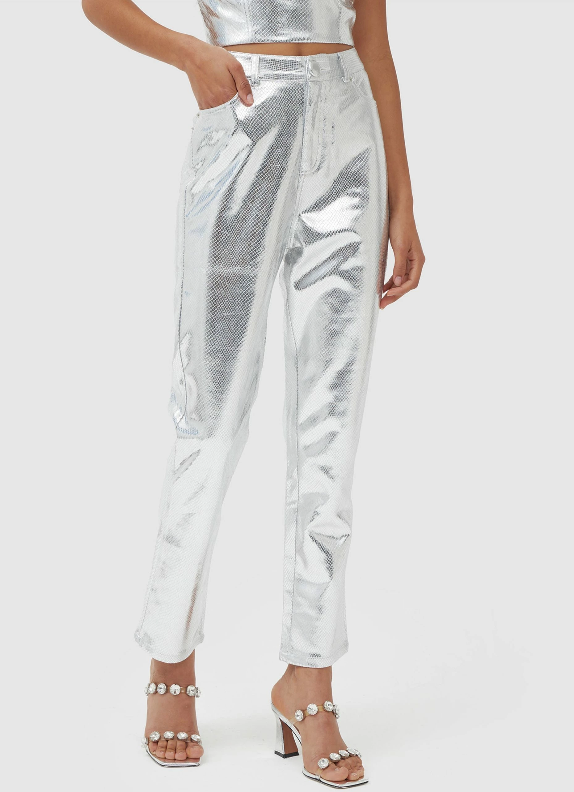 4TH & RECKLESS Philo Trouser - Silver 7 4TH & RECKLESS Philo Trouser - Silver - Image 5