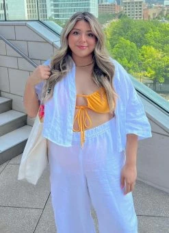 Riley Hubatka X Peppermayo Paradise City Bikini Top - Summer Mango