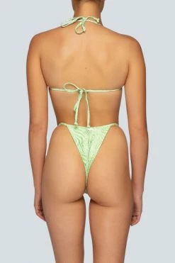 LaHana Swim Paten Bottom - Green Zebra -Peppermayo Shop lahana paten green zebra back