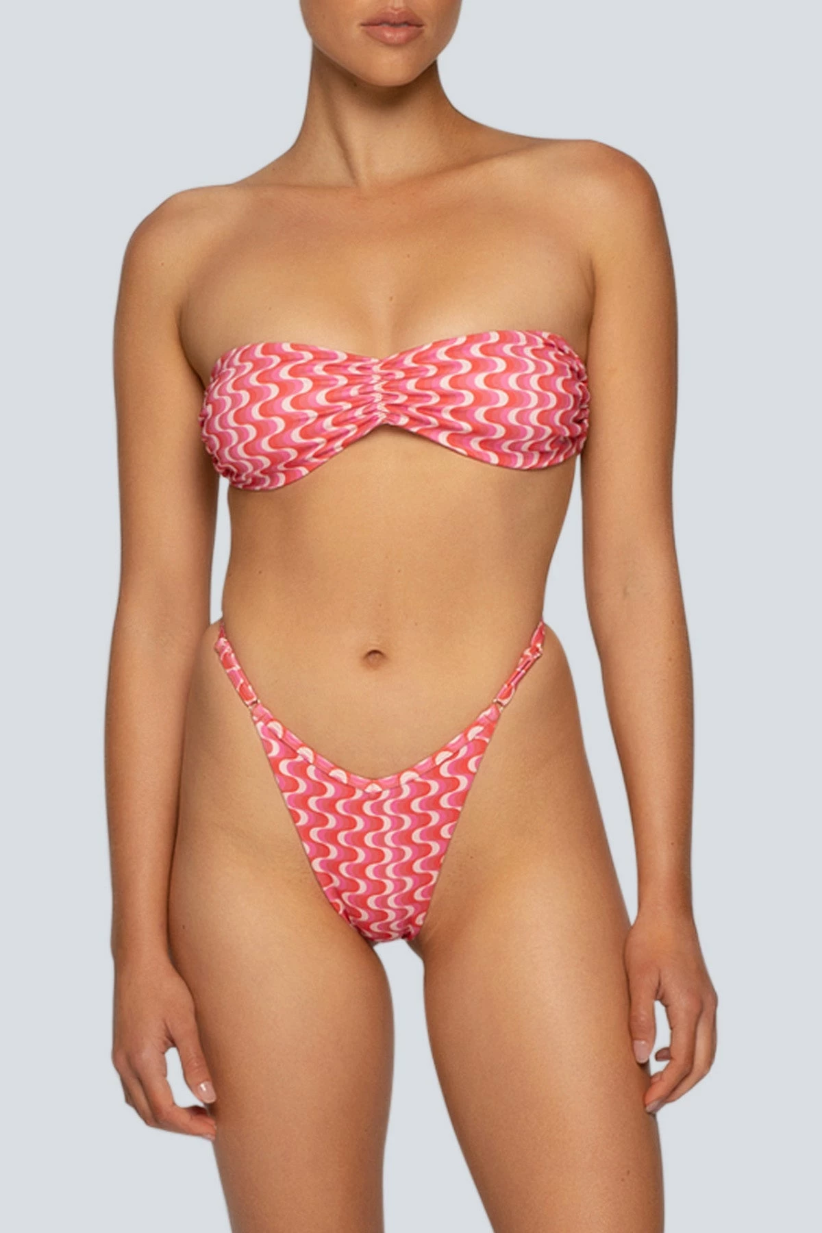 LaHana Swim Paten Top - Pink Wave 7 LaHana Swim Paten Top - Pink Wave - Image 5