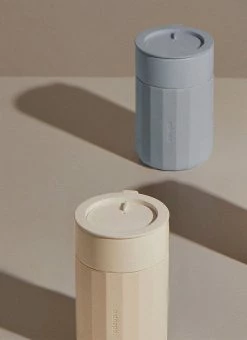 Odcuple Original 12oz Reusable Coffee Cup (355ml) - Oat -Peppermayo Shop odcuple peppermayo oat 4